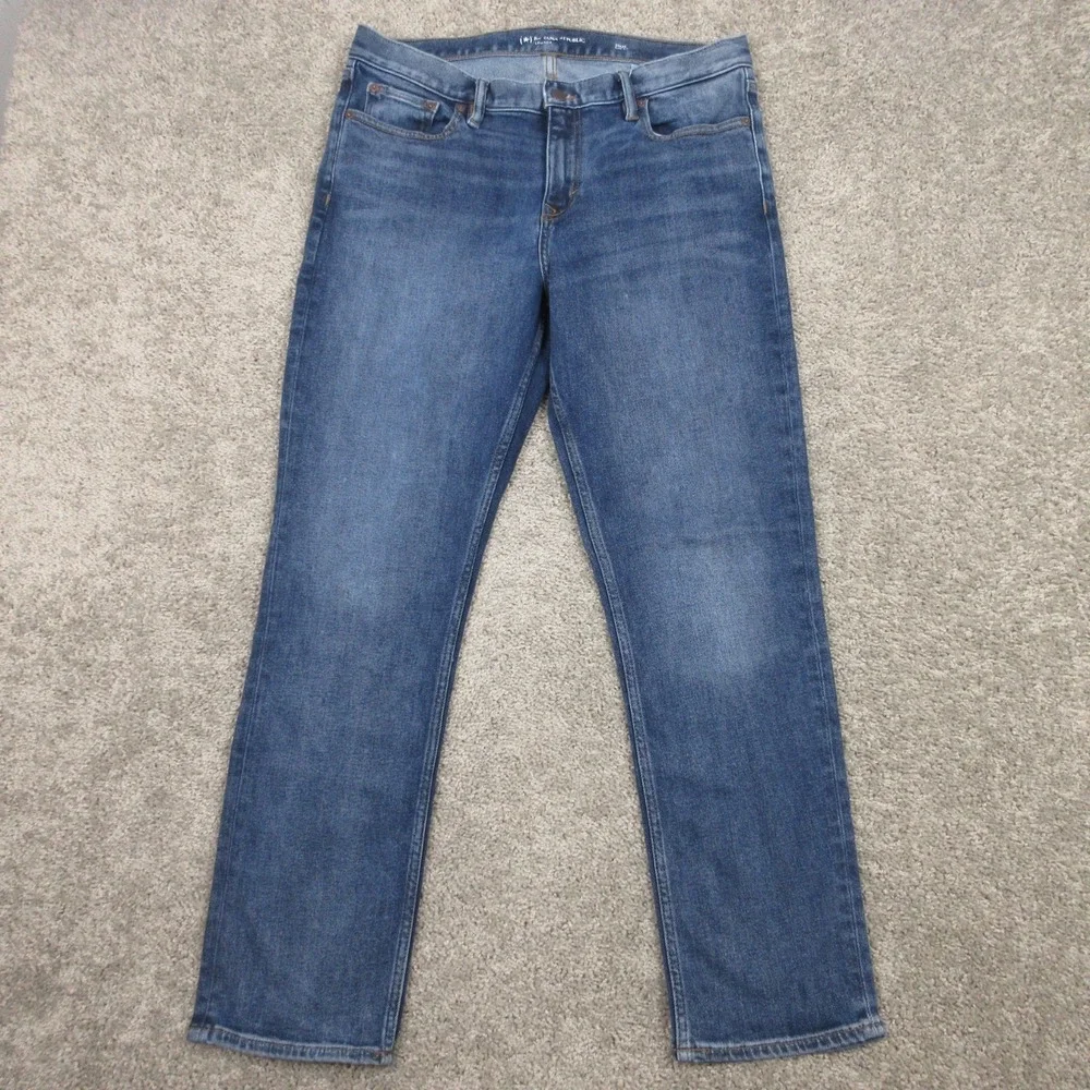Banana Republic Jeans Mens 35x32 Blue Legacy Slim‎ Fit Faded Whisker Denim Pants